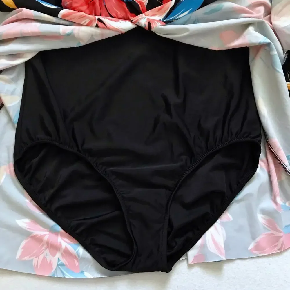 Swim Solutions NWT Tummy Control Flyaway Swimdress Women 18W - Picture 4 of 11